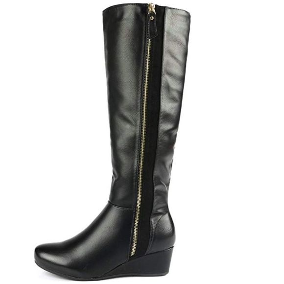 Women's Black Knee High Fashion Boots